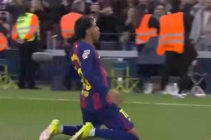 远射绝技！亚马尔滑跪庆祝刷新西甲单季纪录，5场连续贡献6球助攻